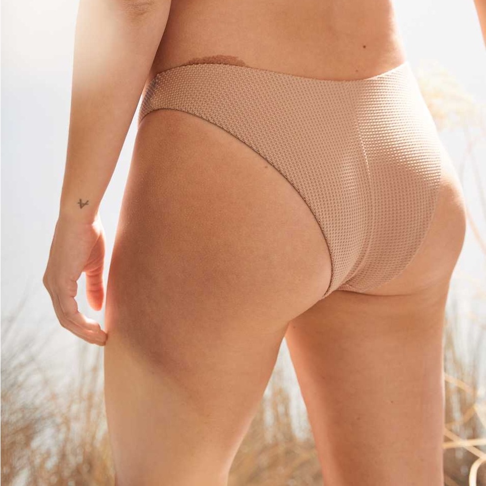 aerie waffle super high cut cheekiest bikini bottom - Picture 2 of 8